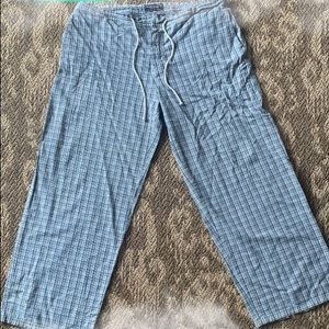 American Eagle Wide leg blue plaid pant